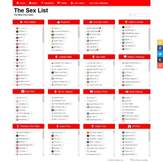 The Sex List - Best Porn Sites - Top Free XXX Sites List 2023 | Porn Map