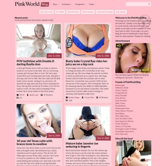 Www Pink World Com - PinkWorldBlog - Best Porn Sites - Top Free XXX Sites List 2022 | Porn Map